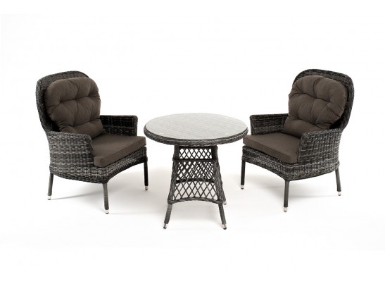 "Алиса" кофейный комплект из искусственного ротанга, цвет графит в Ростове-на-Дону "Алиса" кофейный комплект из искусственного ротанга, цвет графит в Ростове-на-Дону