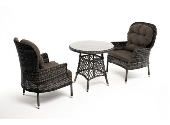 "Алиса" кофейный комплект из искусственного ротанга, цвет графит в Ростове-на-Дону "Алиса" кофейный комплект из искусственного ротанга, цвет графит в Ростове-на-Дону
