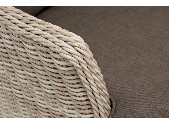 "Алиса" кресло плетеное, цвет бежевый с подушками в Ростове-на-Дону
