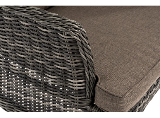 "Алиса" кресло плетеное, цвет графит с подушками в Ростове-на-Дону