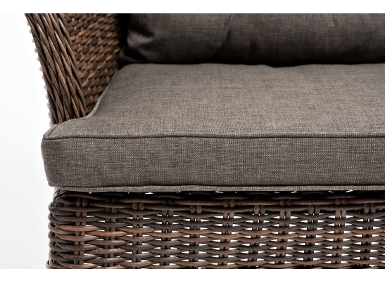 "Алиса" кресло плетеное, цвет коричневый с подушками в Ростове-на-Дону