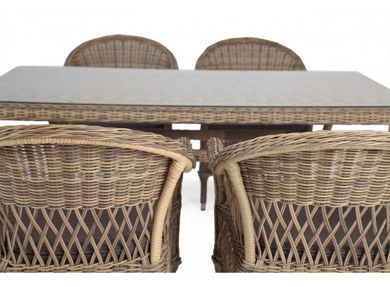 "Амароне" обеденная группа из искусственного ротанга на 6 персон, цвет соломенный в Ростове-на-Дону