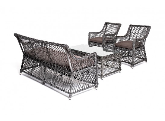"Асти" лаунж-зона из искусственного ротанга на 4 персоны, цвет графит в Ростове-на-Дону