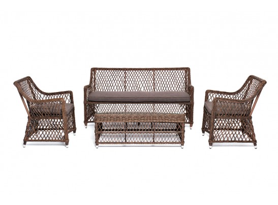 "Асти" лаунж-зона из искусственного ротанга на 4 персоны, цвет коричневый в Ростове-на-Дону "Асти" лаунж-зона из искусственного ротанга на 4 персоны, цвет коричневый в Ростове-на-Дону
