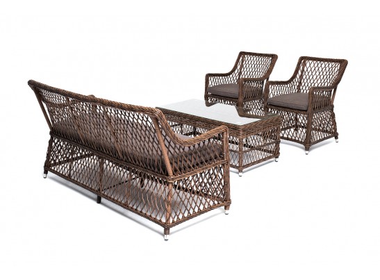 "Асти" лаунж-зона из искусственного ротанга на 4 персоны, цвет коричневый в Ростове-на-Дону "Асти" лаунж-зона из искусственного ротанга на 4 персоны, цвет коричневый в Ростове-на-Дону