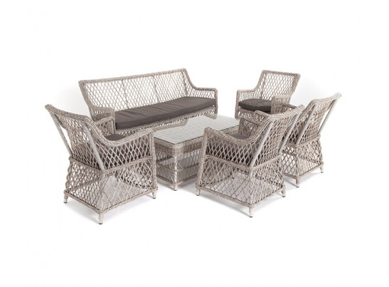 "Асти" лаунж-зона из искусственного ротанга на 6 персоны, цвет бежевый в Ростове-на-Дону "Асти" лаунж-зона из искусственного ротанга на 6 персоны, цвет бежевый в Ростове-на-Дону