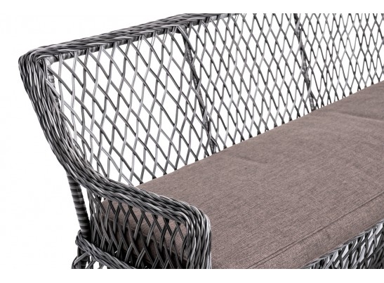 "Асти" лаунж-зона из искусственного ротанга на 6 персоны, цвет графит в Ростове-на-Дону