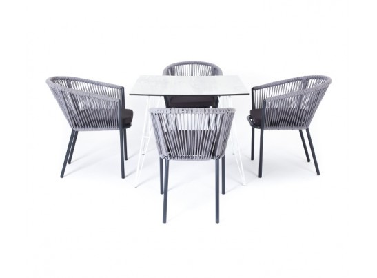 "Бари" обеденная группа на 4 персоны, круглый роуп, цвет светлый в Ростове-на-Дону