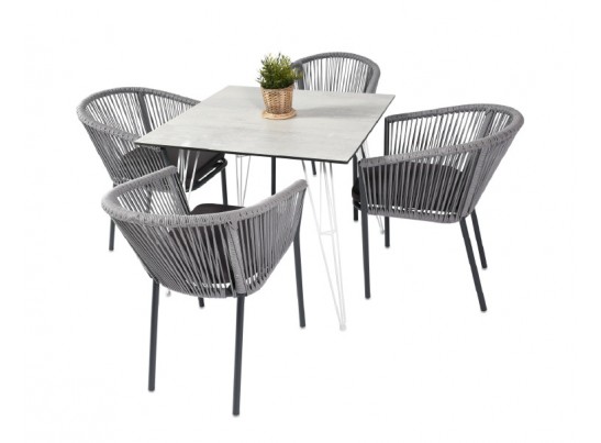 "Бари" обеденная группа на 4 персоны, круглый роуп, цвет светлый в Ростове-на-Дону