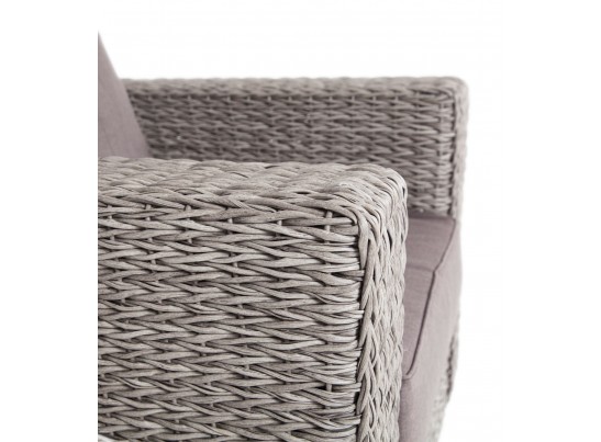 "Боно" кресло из искусственного ротанга (гиацинт), цвет серый в Ростове-на-Дону