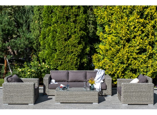 "Боно" кресло из искусственного ротанга (гиацинт), цвет серый в Ростове-на-Дону