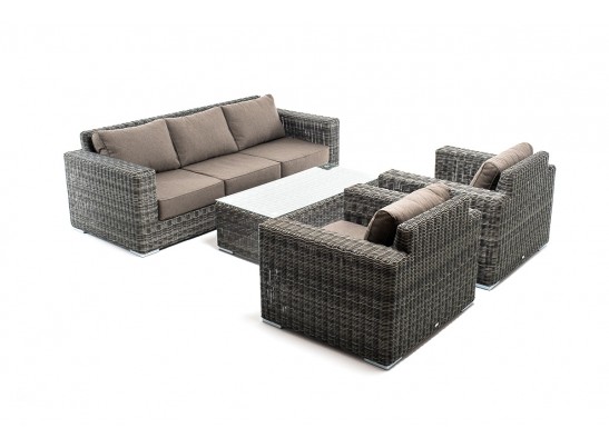 "Боно" лаунж-зона из искусственного ротанга, цвет графит в Ростове-на-Дону "Боно" лаунж-зона из искусственного ротанга, цвет графит в Ростове-на-Дону