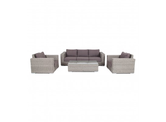 "Боно" лаунж-зона из искусственного ротанга (гиацинт), цвет серый в Ростове-на-Дону