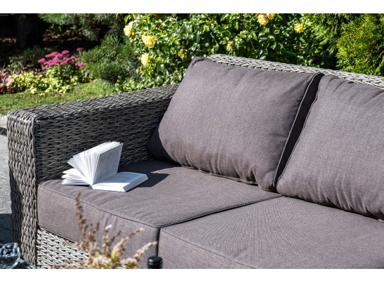 "Боно" лаунж-зона из искусственного ротанга (гиацинт), цвет серый в Ростове-на-Дону