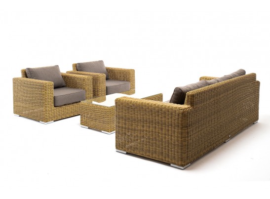 "Боно" лаунж-зона из искусственного ротанга, цвет соломенный в Ростове-на-Дону "Боно" лаунж-зона из искусственного ротанга, цвет соломенный в Ростове-на-Дону