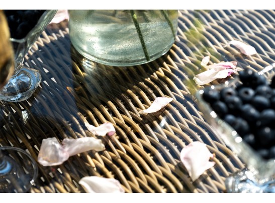 "Цесена" обеденная группа плетеная из искусственного ротанга, цвет соломенный в Ростове-на-Дону