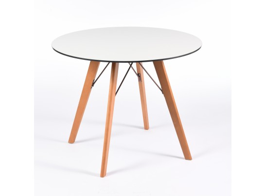 "Франческо" интерьерный стол из HPL круглый Ø90см, цвет молочный в Ростове-на-Дону