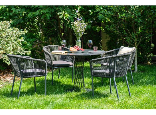 "Диего" обеденный стол из HPL круглый Ø115см, цвет "серый гранит" в Ростове-на-Дону