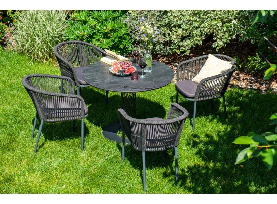 "Диего" обеденный стол из HPL круглый Ø120см, цвет "серый гранит" в Ростове-на-Дону