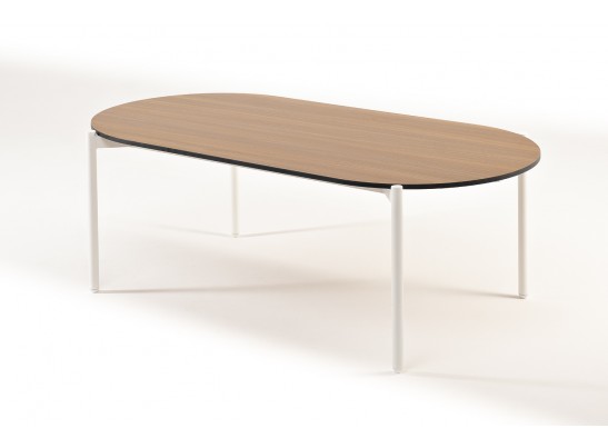 "Диего" журнальный стол из HPL 120х60 H40, каркас белый муар, цвет "дуб" в Ростове-на-Дону "Диего" журнальный стол из HPL 120х60 H40, каркас белый муар, цвет "дуб" в Ростове-на-Дону