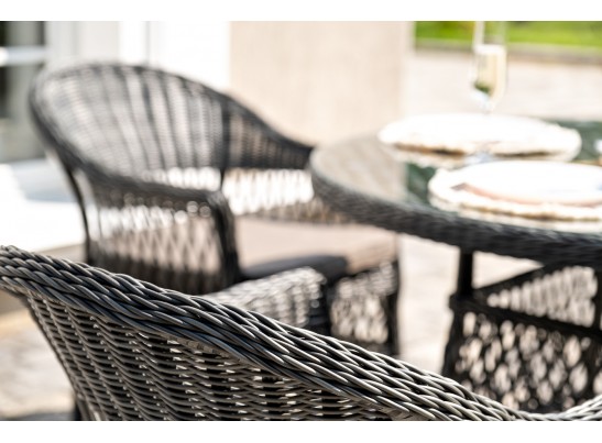 "Дольче" обеденная группа из искусственного ротанга, цвет графит в Ростове-на-Дону