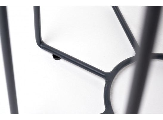 "Эквадор" журнальный стол из HPL круглый Ø40 H55, каркас из алюминия темно-серый (RAL 7024) муар, цвет столешницы "серый гранит" в Ростове-на-Дону