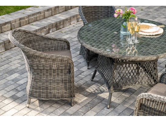 "Равенна" обеденная группа плетеная, цвет графит в Ростове-на-Дону