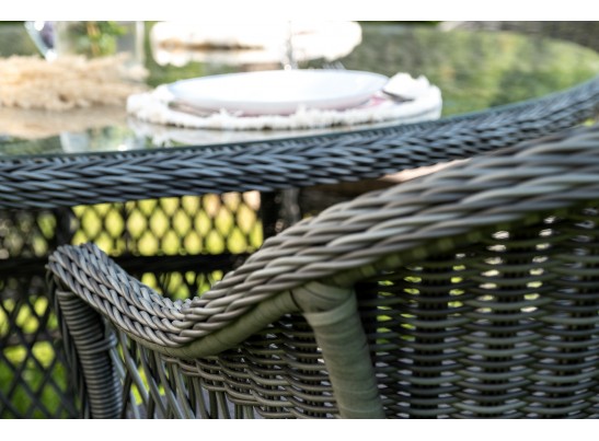 "Эспрессо–150 S" обеденная группа плетеная, цвет графит в Ростове-на-Дону