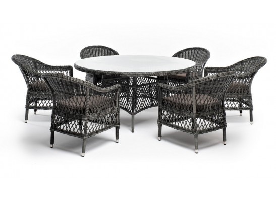 "Эспрессо–150 S" обеденная группа плетеная, цвет графит в Ростове-на-Дону