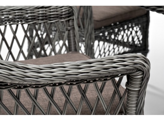 "Эспрессо–150 S" обеденная группа плетеная, цвет графит в Ростове-на-Дону