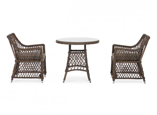 "Эспрессо–80 L" обеденная группа плетеная, цвет графит в Ростове-на-Дону