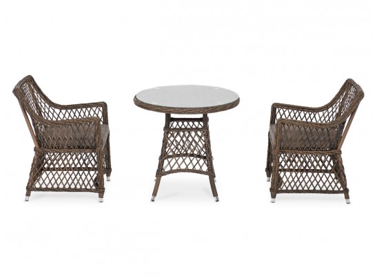 "Эспрессо–80 L" обеденная группа плетеная, цвет графит в Ростове-на-Дону