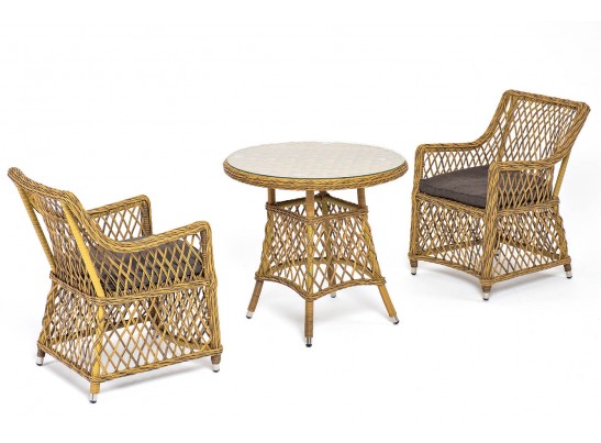 "Эспрессо–80 L" обеденная группа плетеная, цвет соломенный в Ростове-на-Дону