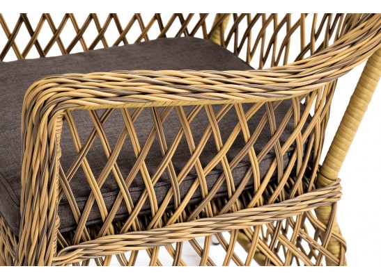 "Эспрессо–80 L" обеденная группа плетеная, цвет соломенный в Ростове-на-Дону