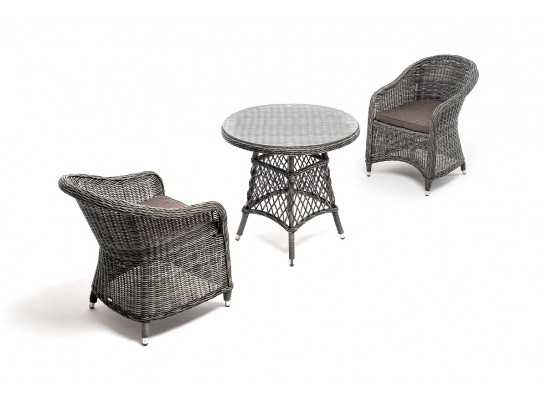 "Эспрессо–80 R" обеденная группа плетеная, цвет графит в Ростове-на-Дону