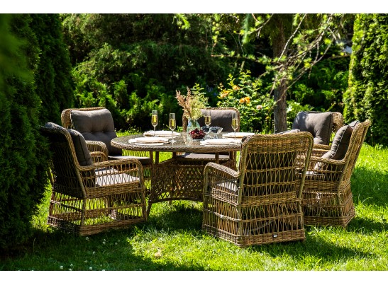 "Эспрессо–150 C" обеденная группа плетеная, цвет соломенный в Ростове-на-Дону