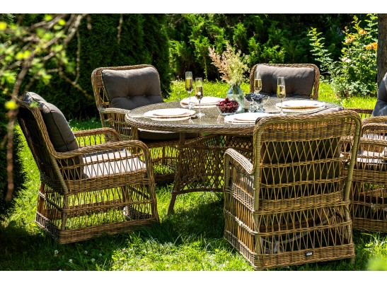 "Эспрессо–150 C" обеденная группа плетеная, цвет соломенный в Ростове-на-Дону