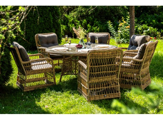 "Эспрессо–150 C" обеденная группа плетеная, цвет соломенный в Ростове-на-Дону