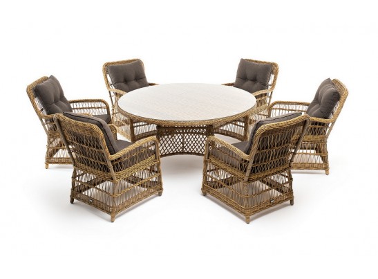 "Эспрессо–150 C" обеденная группа плетеная, цвет соломенный в Ростове-на-Дону