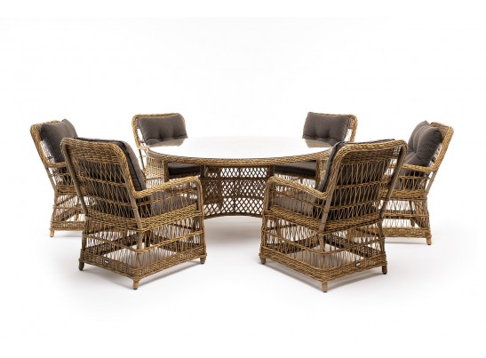 "Эспрессо–150 C" обеденная группа плетеная, цвет соломенный в Ростове-на-Дону