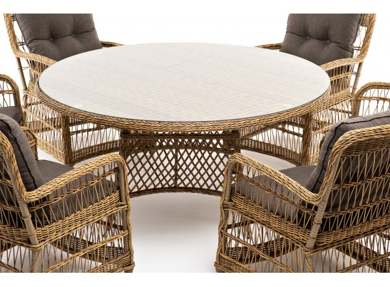 "Эспрессо–150 C" обеденная группа плетеная, цвет соломенный в Ростове-на-Дону