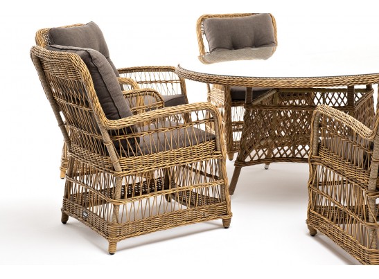 "Эспрессо–150 C" обеденная группа плетеная, цвет соломенный в Ростове-на-Дону