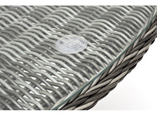 "Эспрессо" плетеный круглый стол, диаметр 150 см, цвет графит в Ростове-на-Дону