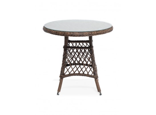 "Эспрессо" плетеный круглый стол, диаметр 80 см, цвет коричневый в Ростове-на-Дону