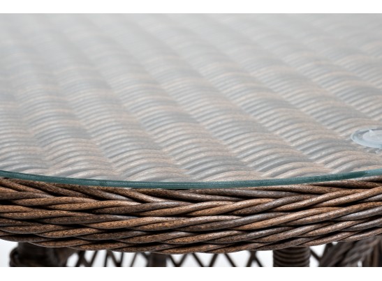 "Эспрессо" плетеный круглый стол, диаметр 80 см, цвет коричневый в Ростове-на-Дону
