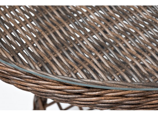 "Эспрессо" плетеный круглый стол, диаметр 80 см, цвет коричневый в Ростове-на-Дону