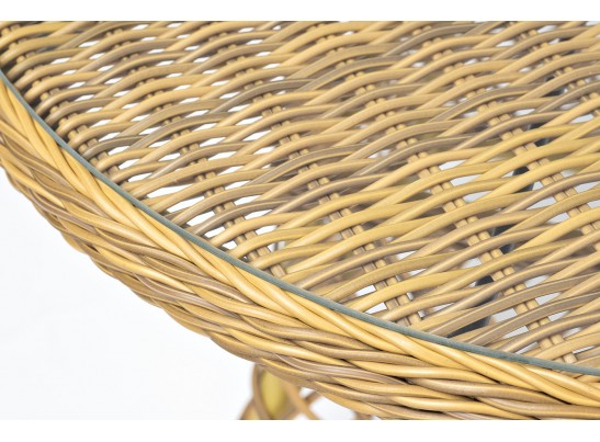 "Эспрессо" плетеный круглый стол, диаметр 80 см, цвет соломенный в Ростове-на-Дону