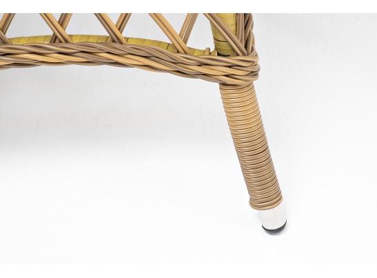 "Эспрессо" плетеный круглый стол, диаметр 80 см, цвет соломенный в Ростове-на-Дону