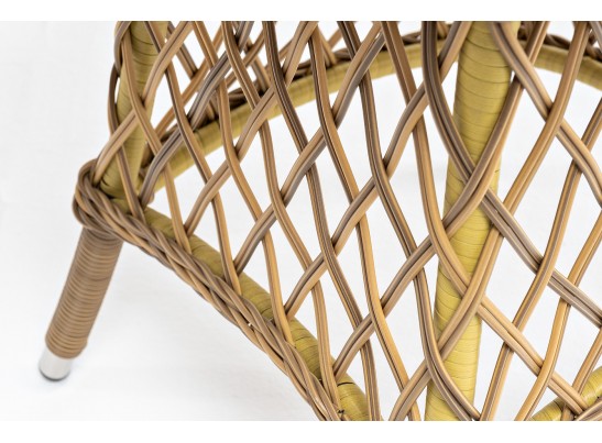 "Эспрессо" плетеный круглый стол, диаметр 80 см, цвет соломенный в Ростове-на-Дону