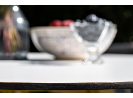 "Франческо" интерьерный стол из HPL круглый Ø100см, цвет молочный в Ростове-на-Дону